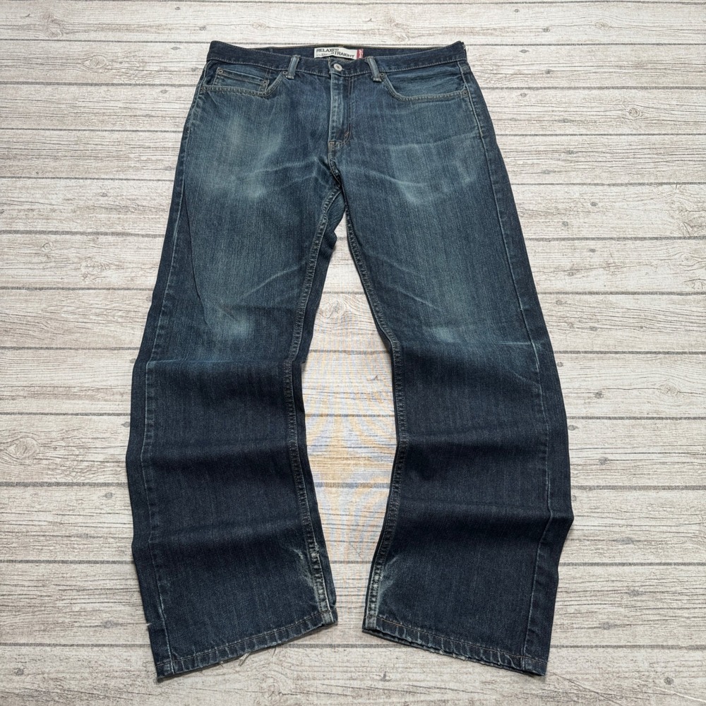 Y2K Levi's 559 Jeans Men's 34x32 Blue Dark Wash Denim Relaxed Fit Straight Leg